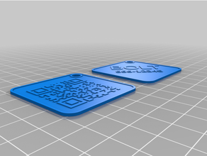 customized qr code dog tag 3d print model - Mito3D