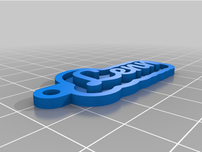 Schlüssel Kette Nieder angepasst 3d print model - Mito3D