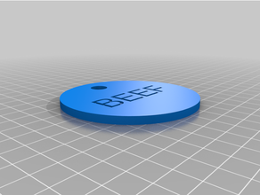 beef dog tag customized 3d print model - Mito3D