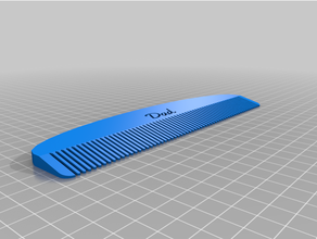 dads comb customized 3d print model - Mito3D