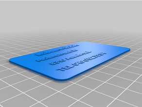 personnalisé Entreprise carte double extrusion 3d print model - Mito3D
