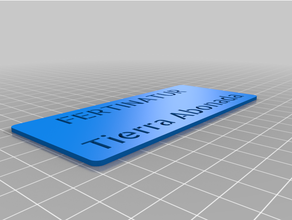 personalizado tof's personalizadas estêncil convidado 3d print model - Mito3D