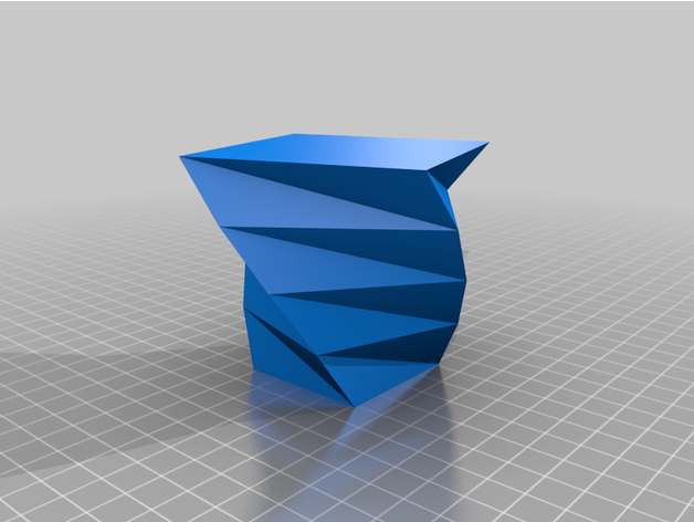 personalizzato contorto poligono vaso 3D print model - Mito3D