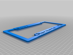 machete licenza piatto confine personalizzato 3d print model - Mito3D