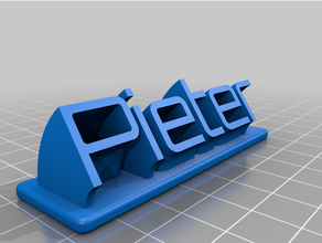 pieter Name angepasst 3d print model - Mito3D