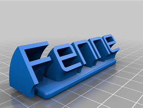 Fenne Name angepasst 3d print model - Mito3D
