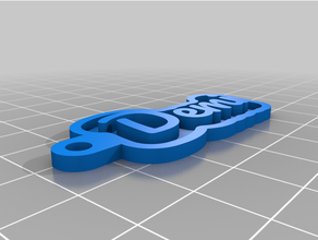 key chain demi customized 3d print model - Mito3D