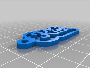 key chain kick customized 3d print model - Mito3D