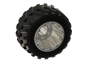 duplo monster truck wheels base lego 3d print model - Mito3D