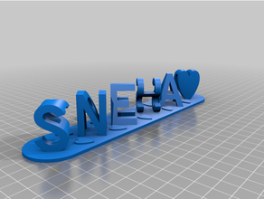 sneha prasad personalizado 3d print model - Mito3D