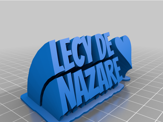 nome Lecy personnalisé 3D print model - Mito3D