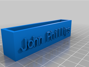 customized basic business card holder 3d print model - Mito3D