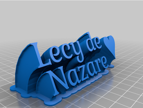 nome lecy 2 personalizado 3d print model - Mito3D