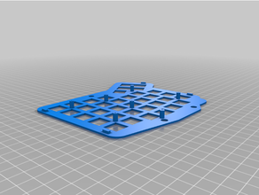 ergodash çift anahtar plakası Genişletilmiş delikler durum kılıf tuş takımı mekanik 3d print model - Mito3D