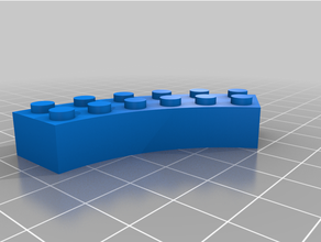 personnalisé incurvé lego brique 3d print model - Mito3D
