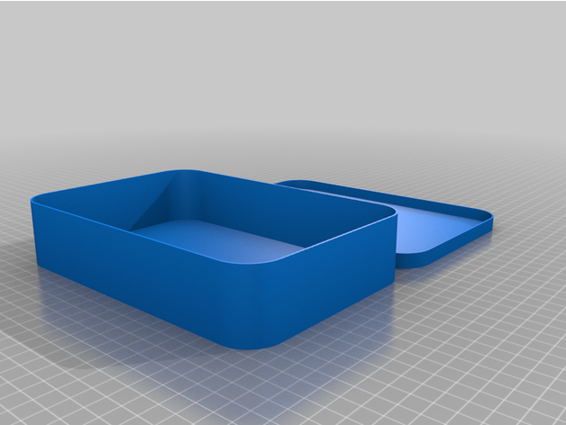 personalizado sencillo completamente caja 3D print model - Mito3D