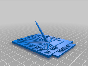 personalizado cuadrado reloj sol Norte hemisferio fijo personalizador 3d print model - Mito3D