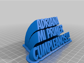 Adriana mi apprêt cumplea os personnalisé 3d print model - Mito3D