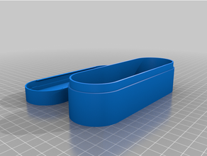customized glasses case rounded box lid 3d print model - Mito3D