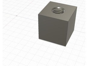 cubique tuerca cabeza allen tornillos rosca m8 3d print model - Mito3D