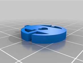 customized monogram pendant multiple loops 3d print model - Mito3D