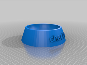 customized fully parametric dog cat food bowl 3d print model - Mito3D