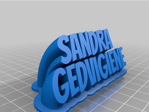 personnalisé balayage 2 line assiette Sandra gedvigiene 3d print model - Mito3D