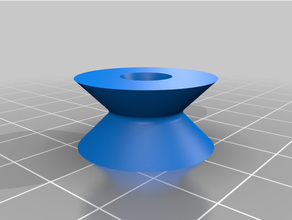 customized pulley 2 3d print model - Mito3D
