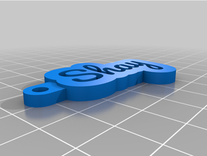 shay llave cadena personalizado 3d print model - Mito3D