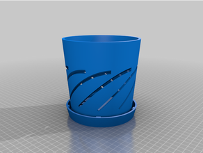 customized orchid pot + saucer v2 3d print model - Mito3D