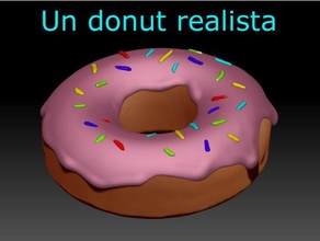 realistisch Krapfen Donuts Glasur glasiert Belag 3d print model - Mito3D