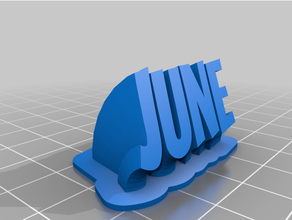 june sweeping plate text customized
