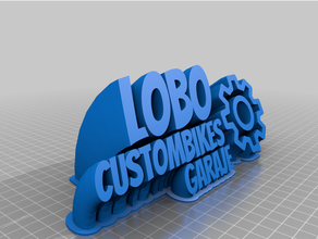 letrero lobocustombikes personalizado 3d print model - Mito3D