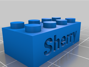 sherry lego compatible text bricks customized 3d print model - Mito3D