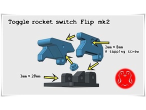 palanca cohete cambiar interruptor vuelta mk switchflip 3d print model - Mito3D