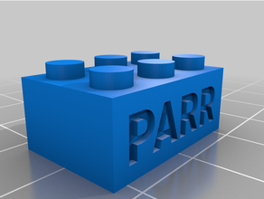 parr Lego Text Ziegel angepasst 3d print model - Mito3D