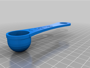 customized measuring spoon scoop ended 3d print model - Mito3D