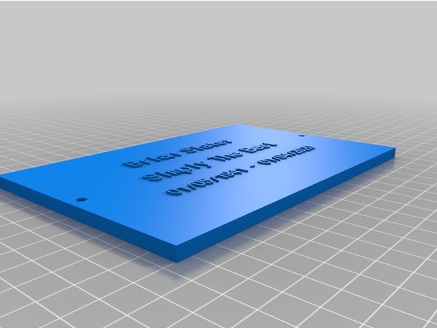 customized plaque 3D print model - Mito3D