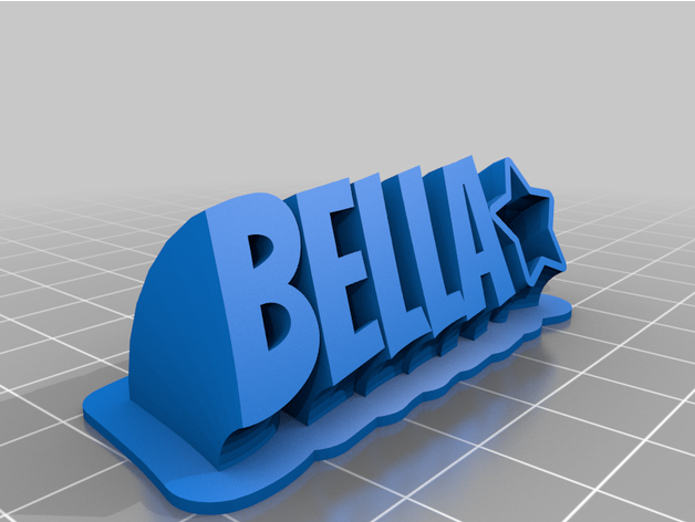 Bella personalizado 3D print model - Mito3D