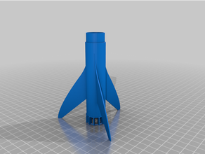 customized customisable modular model rocket 3d print model - Mito3D