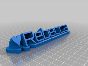 Rebecca personalizado 3d print model - Mito3D