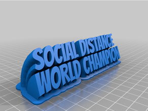 spazzare sociale distanza personalizzato 3d print model - Mito3D
