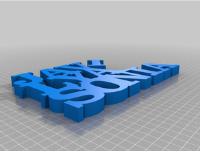 customized variable word sculpture 3d print model - Mito3D