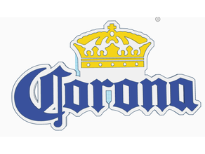 corona beer logo hd 3d print model - Mito3D