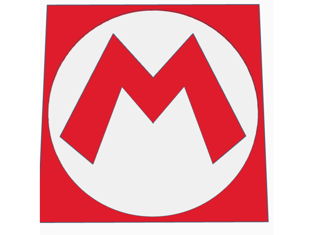 Mario Logo hd 3D print model - Mito3D