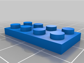 2x4 lego block plate customized 3d print model - Mito3D