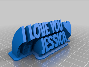 Jessica personalizado 3d print model - Mito3D