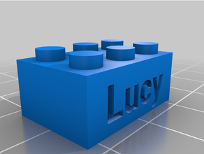 personnalisé lego compatible texte briques Lulu 3d print model - Mito3D
