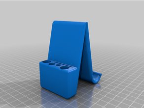 phone stand pen holder iphone smartphone 3d print model - Mito3D