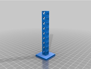 temp calibrazione Torre 200 240 personalizzato 3d print model - Mito3D
